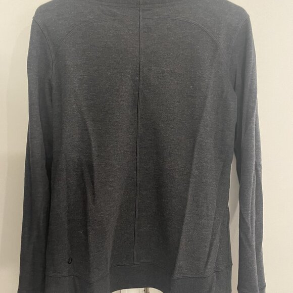 LULULEMON COWL NECK TOP, REVERSIBLE, DARK GRAY & STRIPE, CHECK MEASUREMENTS!!! - Picture 8 of 8